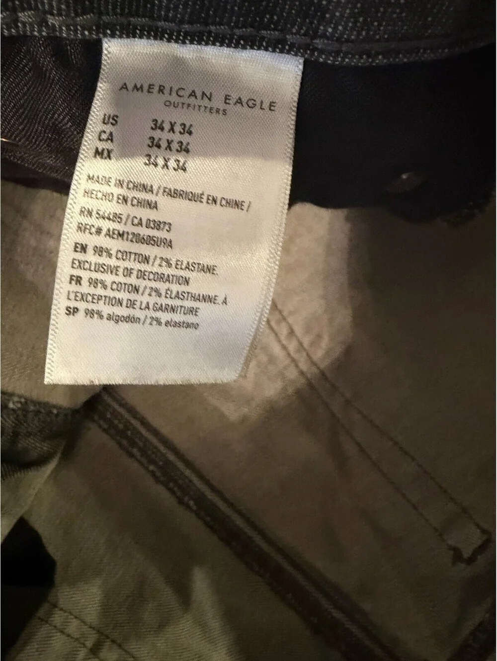 American Eagle Men’s Flex Slim Jeans - 34x34 - Faded Grey